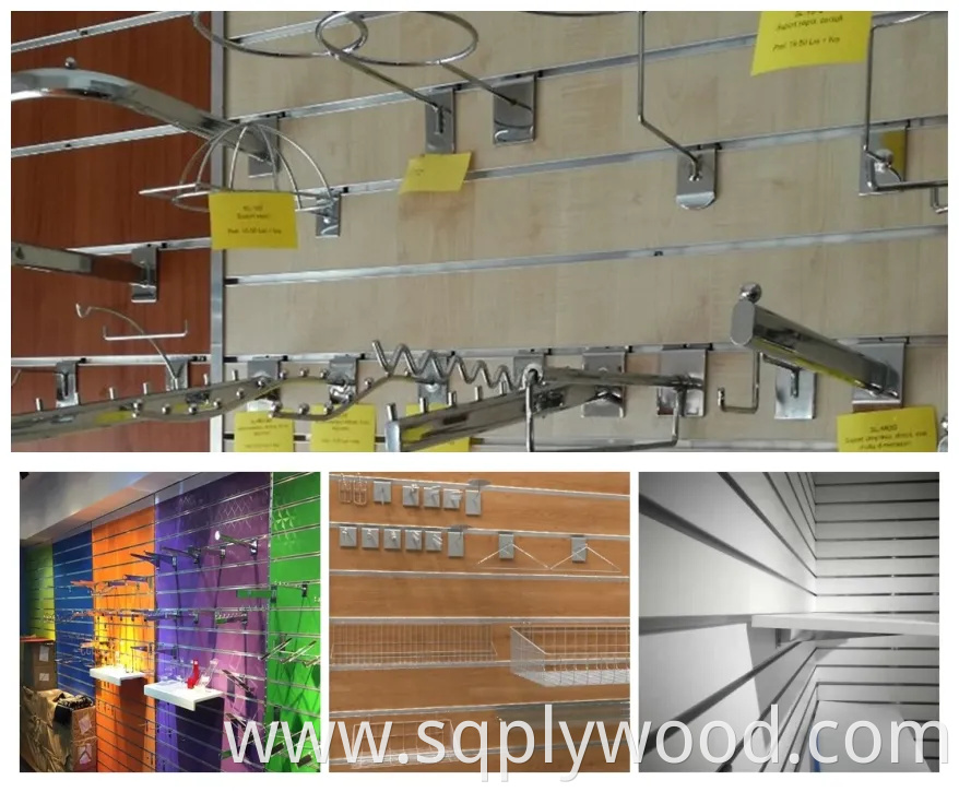 Melamine Grooved MDF Slot/Slatwall MDF for Display Furniture